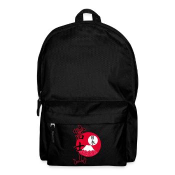 Mount Fuji and Japanese kanji - Backpack - black - Front