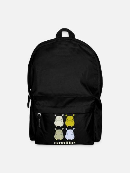 nilpferd smile - Rucksack - Schwarz