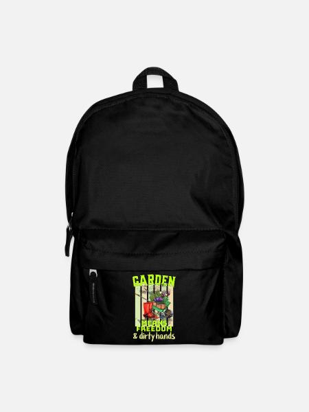 Garden means freedom and dirty hands funny design - Backpack - black