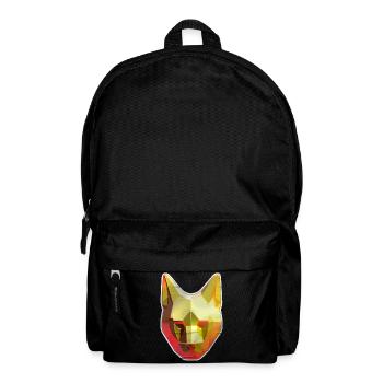 Cat Polygon in Gold - Backpack - black - Front