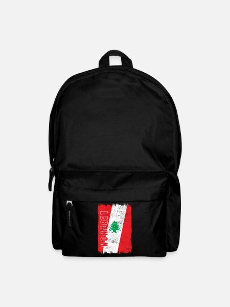 Libanon Vintage Flagge - Rucksack - Schwarz