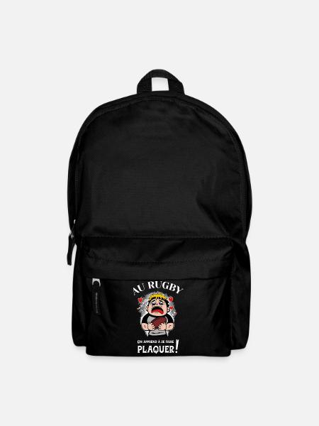 AU RUGBY ON APPREND À SE FAIRE PLAQUER - Sac à dos - noir