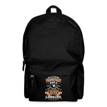 Billiard Billardspieler Kö Kugeln - Rucksack - Schwarz - Vorne