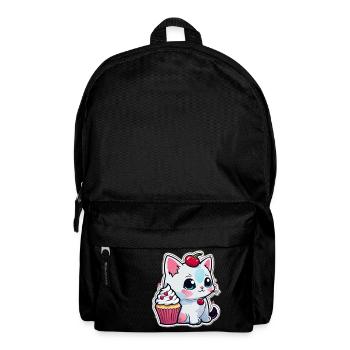 Cute cat in cupcake costume - Backpack - black - Front
