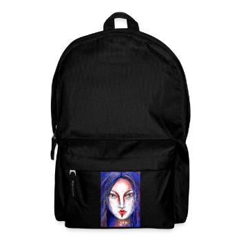 Farbkontrollierte Masken berührte Kunst - Rucksack - Schwarz - Vorne