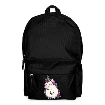 Witziges Einhorn - Rucksack - Schwarz - Vorne