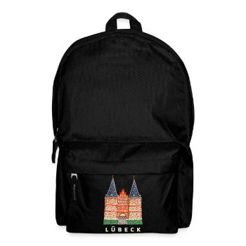 Lübeck World Heritage Site Holstentor, Northern Germany - Backpack - black - Front