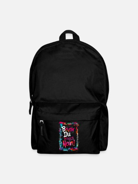 Bevor Du fragst: NEIN! - Rucksack - Schwarz