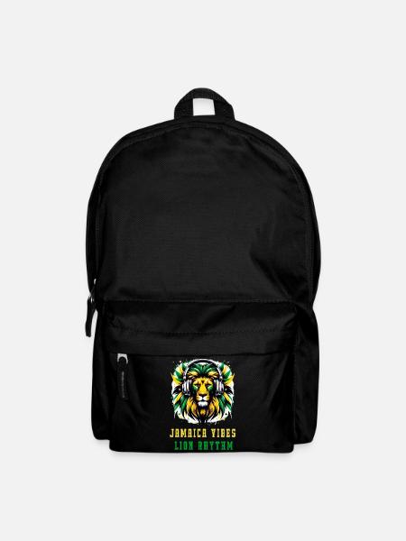 Jamaica lion reggae design - Backpack - black