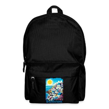 Santorini Greece Ocean Volcano Akrotiri - Backpack - black - Front