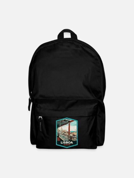 Illustration Alfama, Lissabon - Rucksack - Schwarz