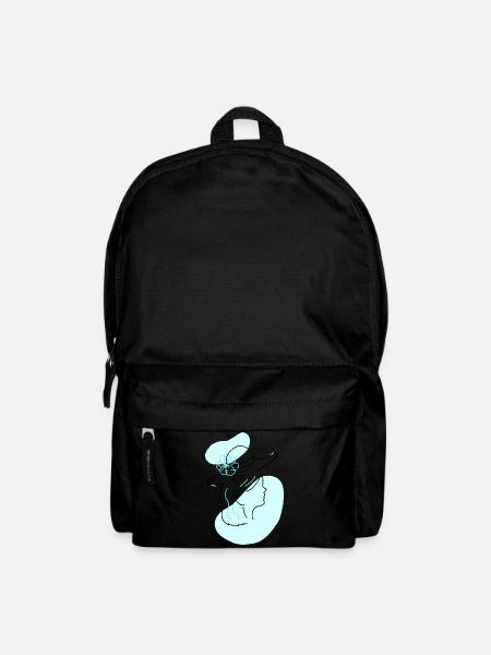 fille plage coloré - Sac à dos - noir