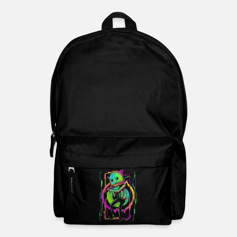Cyberpunk Roboter Neon Manga - Rucksack - Schwarz