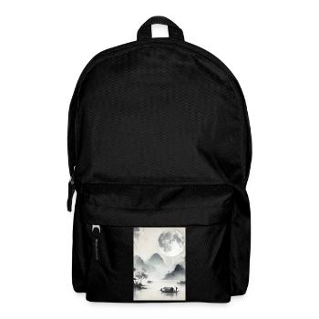 CHINESE FULL MOON SERENITY LANDSCAPE - Backpack - black - Front