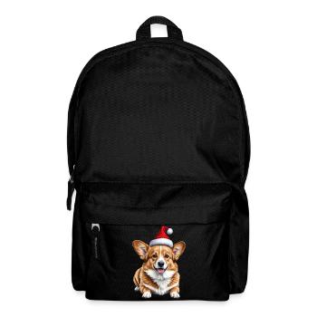 Chien corgi de Noël mignon - Sac à dos - noir - Devant