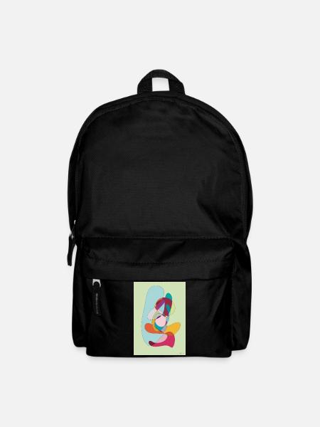 Abstrakte Farbflächen Komposition - Rucksack - Schwarz