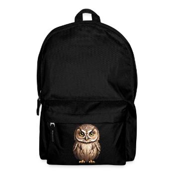 Jeune chouette brune - Sac à dos - noir - Devant