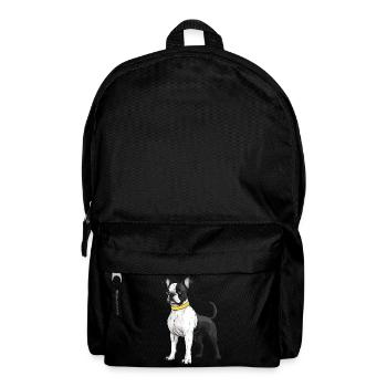French Bulldog Dog - Backpack - black - Front