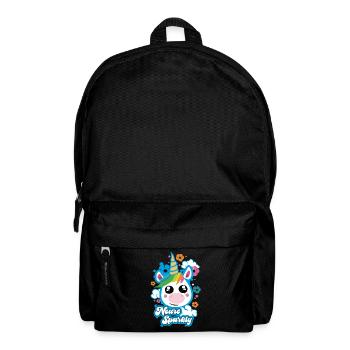 Neuro Sparkly Cute Unicorn - Backpack - black - Front