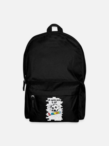Einschulung - 1. Klasse - Fußball Mauer Durchbruch - Rucksack - Schwarz