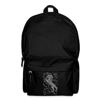 Beautiful horse portrait with straps and chains - Backpack - black - Front