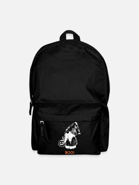 Halloween Garden Gnome BOO Funny - Backpack - black