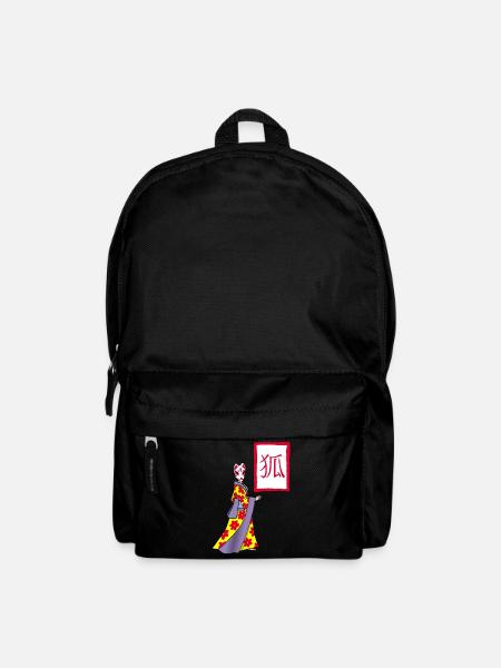Fox Kitsune Manga - Rucksack - Schwarz