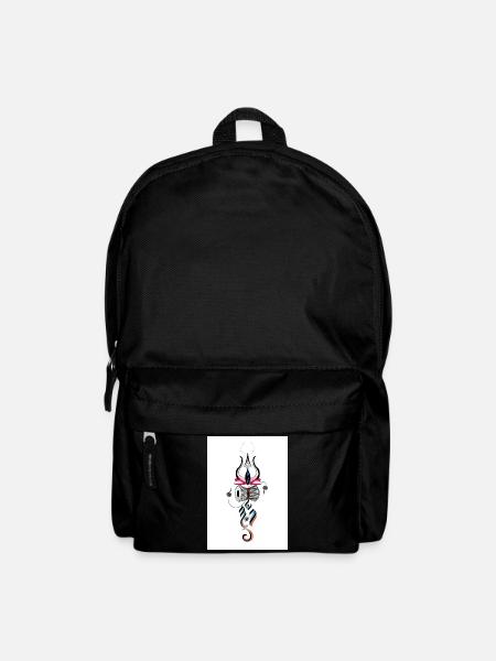 Abstrakter mystischer Lotus mit Trommeln - Rucksack - Schwarz