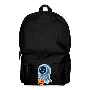Robot fantôme avec seau à citrouille - Sac à dos - noir - Devant