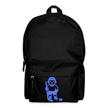 Minimalistischer Labrador Eishockey Spieler  - Backpack - black - Front
