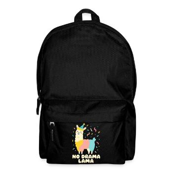 Lama drôle avec chapeau de fête et dicton - Sac à dos - noir - Devant