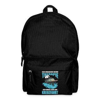 Lustige Kreuzfahrt Sprüche Outfits Urlaub - Rucksack - Schwarz - Vorne
