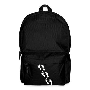 Kleine Fußabdrücke auf Schwarz - Rucksack - Schwarz - Vorne