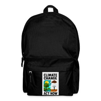 Klimawandel jetzt - Rucksack - Schwarz - Vorne