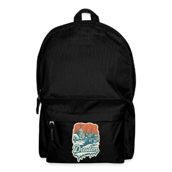 Dresde dans la magie de l’hiver enneigé - Sac à dos - noir - Devant