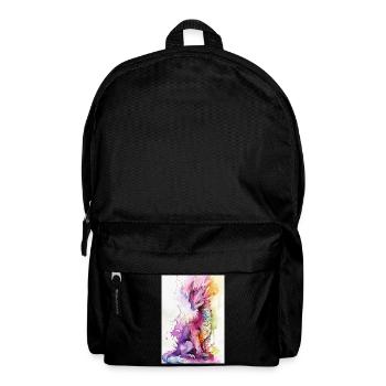 Dragon Aquarelle Arc-en-Ciel - Sac à dos - noir - Devant