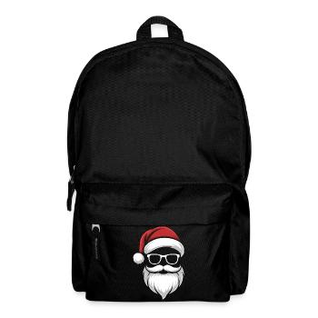 Santa mit Bart & Brille – Retro Weihnacht - Rucksack - Schwarz - Vorne
