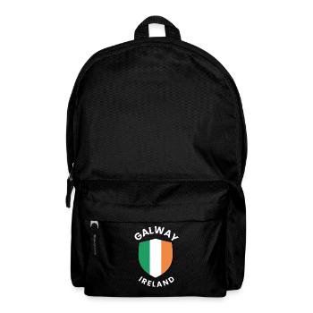 Galway-Schild mit irischer Flagge - Rucksack - Schwarz - Vorne