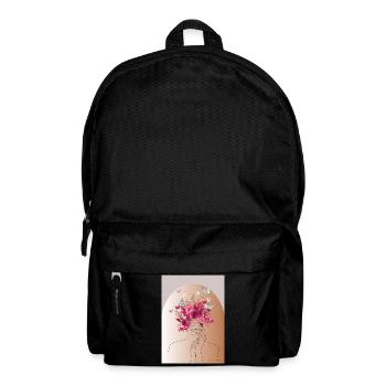 Flower head with butterfly crown - Backpack - black - Front