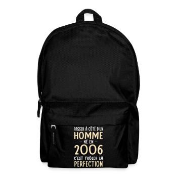 Geboren 2006 – Naht der Perfektion näher - Rucksack - Schwarz - Vorne