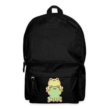 Cute Frogs Stacked Together Best Friends - Backpack - black - Front