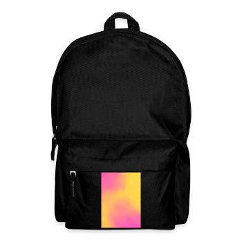 Dégradé - jaune rose personnalisable - Sac à dos - noir - Devant