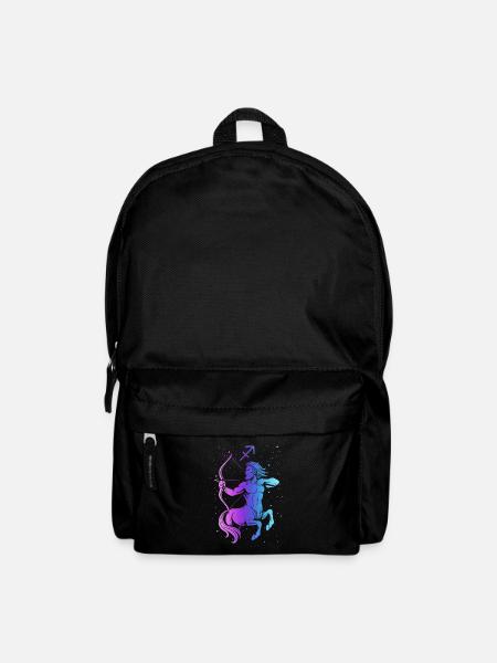 Sagittarius – Neon Zodiac Sign - Backpack - black