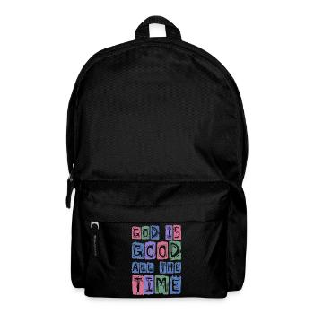 God Is Good At All Times Retro Faith - Backpack - black - Front