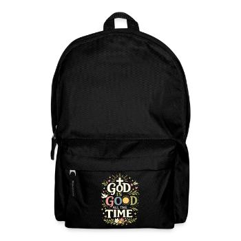 Dieu est bon en tout temps dans la foi chrétienne - Sac à dos - noir - Devant