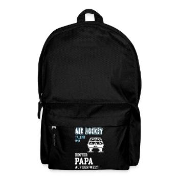 Air Hockey Bester Papa Vater Vatertag Geburtstag - Rucksack - Schwarz - Vorne