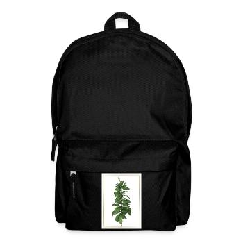 Green plant in gold frame - Backpack - black - Front