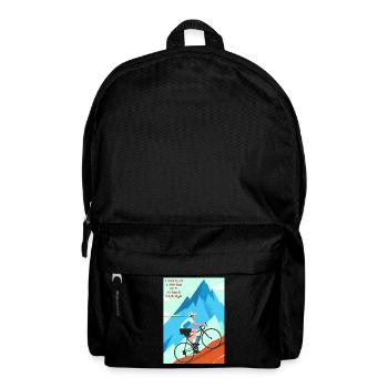 The wheel and the mountain are calling - Backpack - black - Front