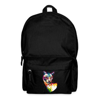 Neon Cat - Backpack - black - Front