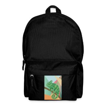 Style géométrique du Caméléon Vert - Sac à dos - noir - Devant